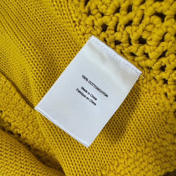 Tory Burch Mustard Button Down Carding Knit Sweater - Picture 4 of 4